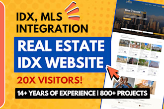 design real estate idx website or property management website