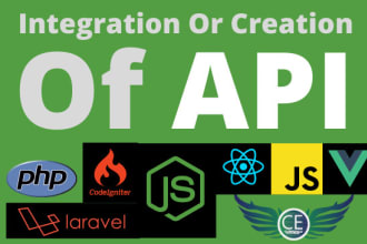 integrate, create rese, json, soap,XML, web API in PHP, nodejs, reactjs and more