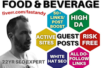 publish food beverage guest posts powered up with backlinks