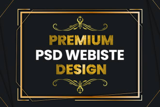 do modern PSD website design or web mockup design