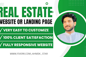 build wordpress real estate business website or landing page