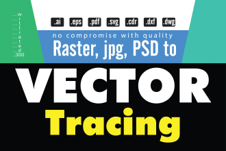 logo to vector tracing, image to vector, raster to vector, vector trace, revamp