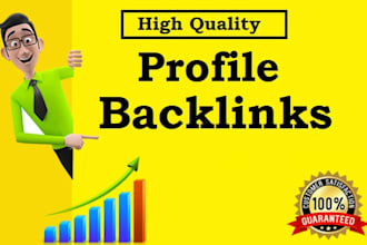 create 120 SEO profile backlinks on high authority websites