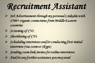 be your HR recruitment assistant