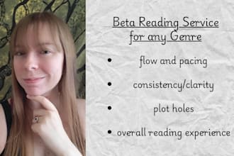 beta or alpha read your story or book of any genre