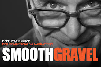 record your deep, gravelly american male voice over