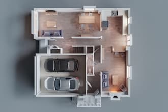 create high quality 3d floor plan