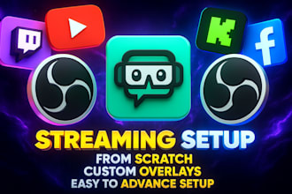 setup streamlabs obs for twitch youtube kick live stream