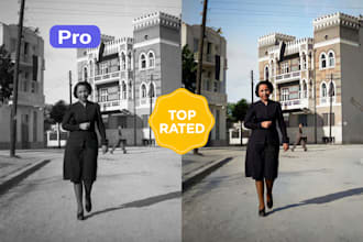 enhance, fix, and colorize old photos into high resolution