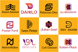do modern personal branding monogram initial letter name logo design