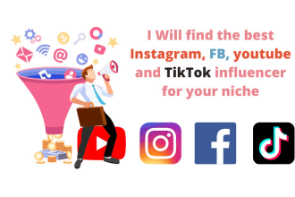 find the best instagram, fb, influencer for your niche
