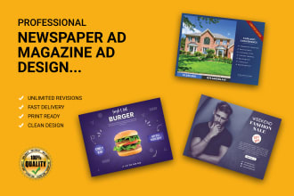 do print ready newspaper magazine social ad flyer postcard advertisement design