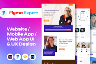do figma website design, mobile app UI UX design, PSD web template, dashboard UI