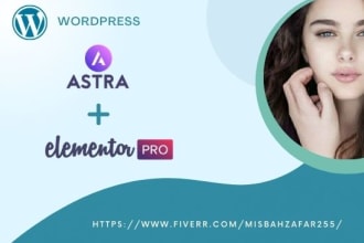 develop wordpress website with elementor pro and astra pro