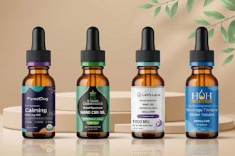 do bottle label or hemp product label design