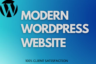build a clean and modern wordpress website