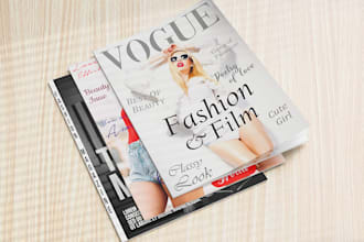 design professional magazine cover and magazine layout