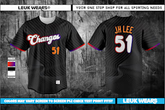 create super cool design 3d baseball uniforms