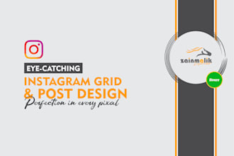 design instagram puzzle feed grid, story or post
