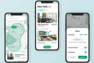 build real estate app, properties management app, real estate website