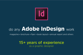 do any adobe indesign work