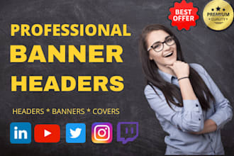 design ultimate and awesome linkedin banner for you