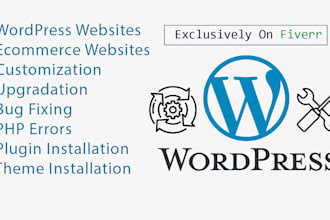 fix bugs, upgrade and design wordpress websites