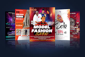 design flyer for your fashion show, party and instagram post