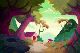 create a beautiful fantasy landscape or background art