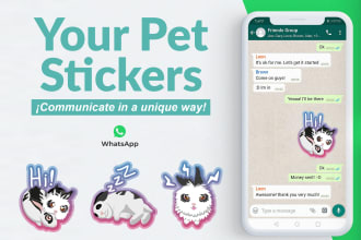 do your stickers for your whatsapp of your pets