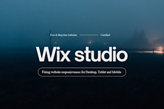 fix wix studio website responsiveness or any other bug, wix website