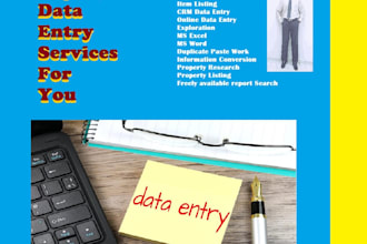 do fast, accurate data entry, copy paste jobs