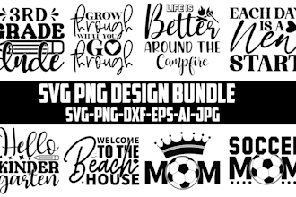 do svg cut files design or design bundle and print png file