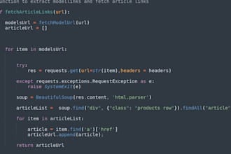 write web scrapper with python