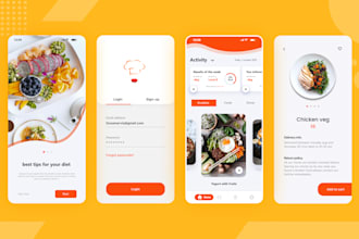 do clean and unique mobile app ui ux design