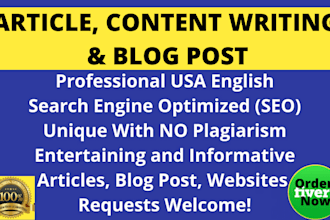 write a unique SEO article, blog post, or website content