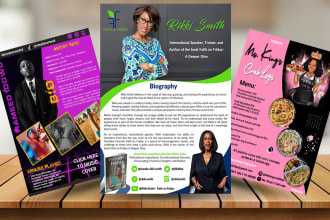 design speaker, music artist, sales one sheet, flyer, media kit