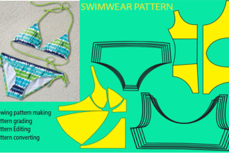 make swimwear and swimsuit  sewing pattern