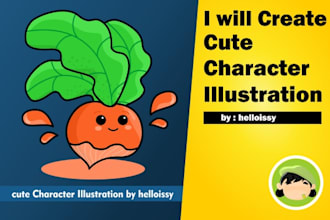 create cute character illustration