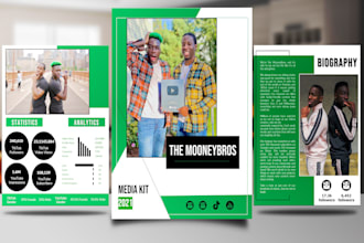 design artist, influencer, blogger, sale, celebrity one sheet, media kit