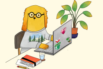 create funny cute illustration of your pet