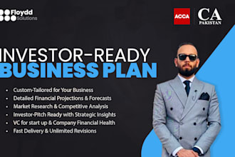 prepare a professional business plan, valuation, and market analysis report
