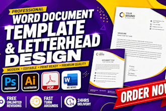create letterhead business word template document