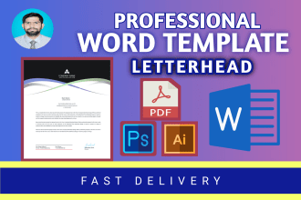 create letterhead business word template document