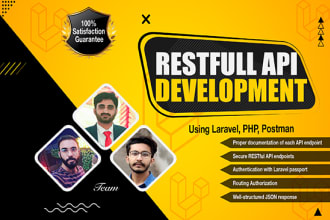 develop restful API using laravel, php, postman for mobile apps