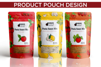 do professional pouch label design or stand up pouch bag