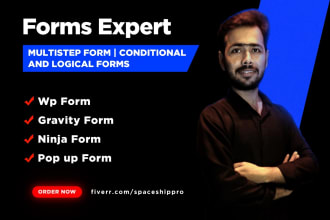 build multiple step gravity form, contact form or customize wordpress forms