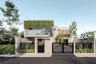 create a realistic 3d exterior and interior rendering