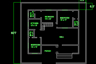 be your architect, draftsman for house plans, 2d floor plans