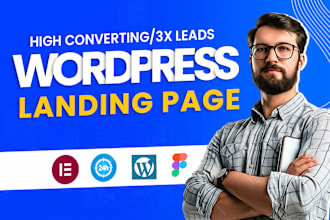 design a responsive wordpress landing page or build one page website elementor